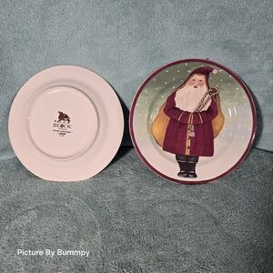 Block Santa Claus Decorative Plate